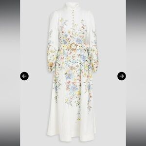 Zimmermann Matchmaker White Floral Midi Dress